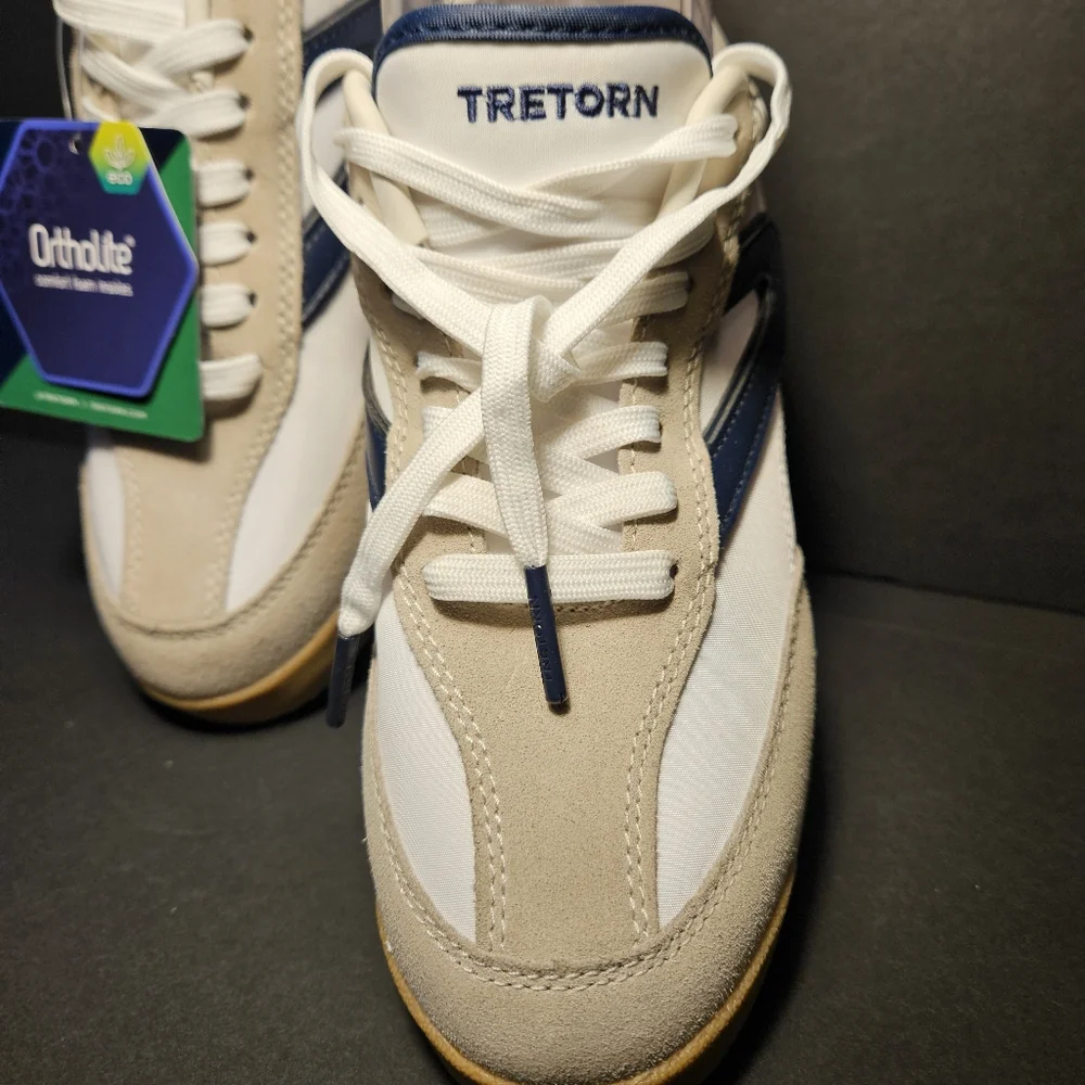 Tretorn Rawlins Sneaker Made In Sweden Navy Creme White Tennis Shoe - Picture 4 of 14